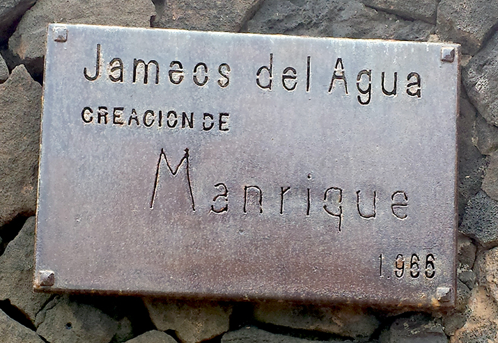 Jameos del Agua, Schild